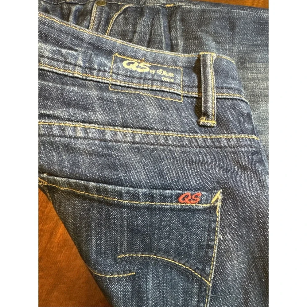 QS by s.Oliver Catie Jeans W36 L32 Dark Wash Bootcut‎ Stretch Denim Womens